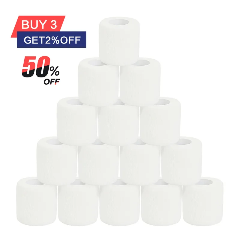 Medical Tape - 6 Stuks Witte Ehbo Zelfklevende Samenhangende